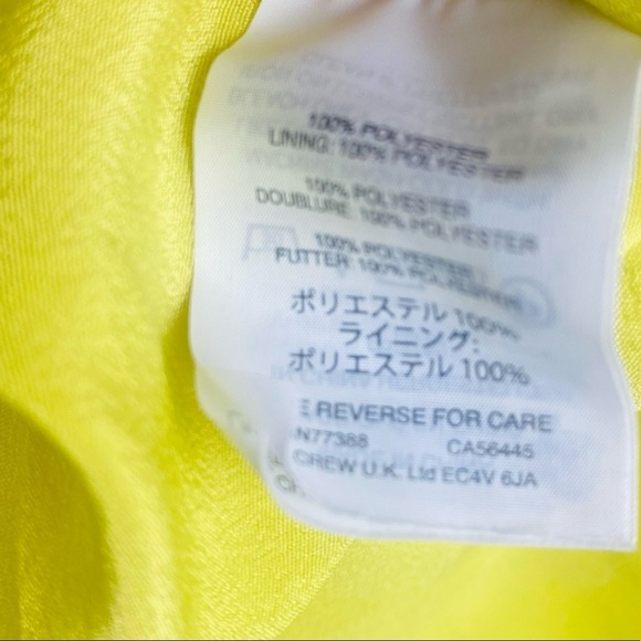 J. CREW Women Yellow Sheath Dress US 4 Fringe Lace Sleeveless Knee Leng… - Picture 6 of 9